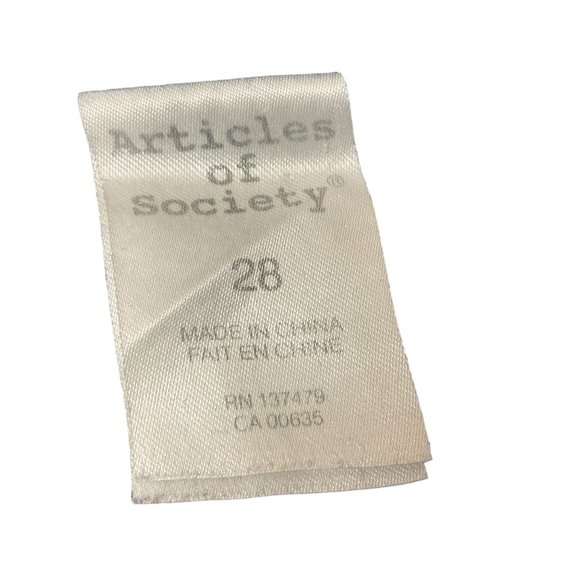 ARTICLES OF SOCIETY Woman's Black Denim Jeans Size 28 Mid Rise - Picture 14 of 15